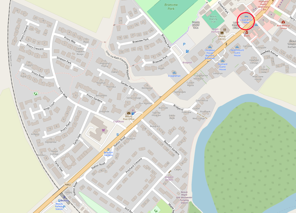 Map of Beauly